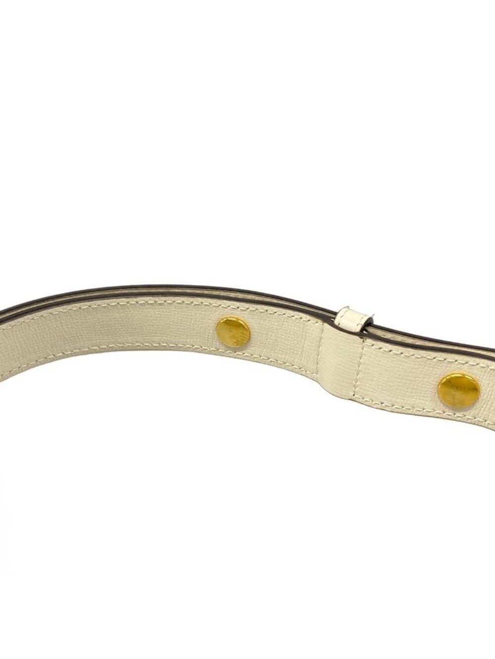 Gucci Shoulder Bag Horsebit Ivory Gold Leather - Picture 10 of 15